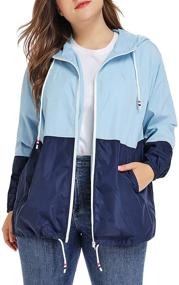img 4 attached to 🧥 Kacocob Women's Plus Size 4X Large Lightweight Windbreaker for Coats, Jackets & Vests in Women's Clothing