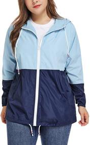 img 2 attached to 🧥 Kacocob Women's Plus Size 4X Large Lightweight Windbreaker for Coats, Jackets & Vests in Women's Clothing