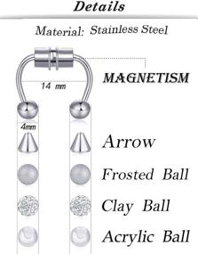 img 3 attached to Fxiqini Magnetic Horseshoe Stainless Piercing