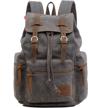 augur vintage leather backpack rucksack laptop accessories logo