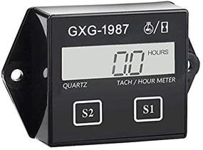 img 3 attached to GXG-1987 Digital Hour Meter Tachometer Tach Tacho: Reliable Tracking for Yamaha Honda Kawasaki BMW Engines