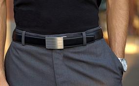 img 3 attached to Full Grain Leather Evolve Stainless Buckle Men's Accessories and Belts