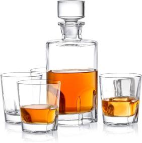 img 4 attached to 🍷 Lead-Free Fashioned Glasses for Food Service Equipment & Supplies by JoyJolt Decanter