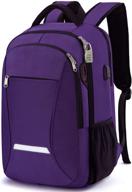 💜 stylish purple laptop backpack with anti-theft features | ideal for women, college students logo