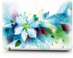 img 3 attached to 🌸 HRH Blue Watercolor Flowers Laptop Body Shell PC Protective Hard Case Cover and Silicone Keyboard Cover Set for MacBook 12'' with Retina Display A1534 (2015 Release) and A1931 (2018 Release) - 2-in-1 Solution