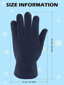 img 3 attached to Pairs Fleece Gloves Winter Fingers Boys' Accessories for Cold Weather