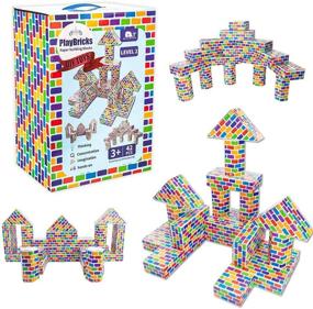 img 2 attached to 🏗️ MINIWHALE Cardboard 42 Pack: Extra Thick Building Blocks for Kids - Durable and Fun Construction Toy Set
