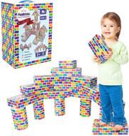 🏗️ miniwhale cardboard 42 pack: extra thick building blocks for kids - durable and fun construction toy set logo