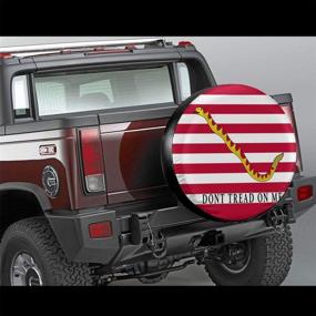 img 3 attached to Крышка запасной шины с американским флагом Водонепроницаемая пыленепроницаемая УФ-крышка колеса Sun Wheel, подходящая для Jeep