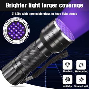img 2 attached to 🔦 Riakrum Mini UV Blacklight Flashlight: Ideal for Detecting Dog Pet Urine, Stains, Scorpions & More!