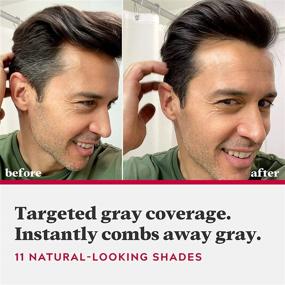 img 3 attached to Just For Men Easy Comb-In Color - Gray Hair Coloring Kit for Men 👨 with Comb Applicator, Easy No Mix Application - Real Black, A-55, 3 Pack (Packaging May Vary)