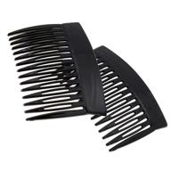 💇 camila paris mp877/2 french hair side comb: small black, flexible & durable cellulose combs for women, strong hold clips, no slip styling accessories - made in france logo