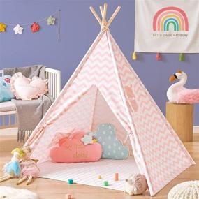 img 4 attached to 🏕️ Kids Tiny Land Teepee Tent