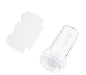 img 1 attached to AoKai Transparent Silicone Nail Art Stamper Set 💅 with Scraper – Clear Jelly for DIY Nail Decoration (Superclear)