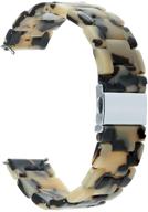 🍫 stylish resin watch band: fiano fashion wristband strap for fitbit versa/versa 2/versa lite - unisex (milk chocolate) logo