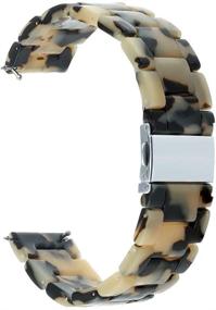 img 4 attached to 🍫 Stylish Resin Watch Band: FIANO Fashion Wristband Strap for Fitbit Versa/Versa 2/Versa Lite - Unisex (Milk Chocolate)