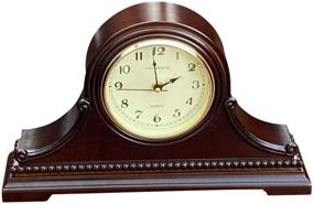 img 4 attached to 🕰️ Vmarketingsite Mantel Clocks: Battery Operated Wood Table Clock with Westminster Chimes On The Hour, Silent Shelf Chiming Mantle Clock, 9" x 16" x 3" (Walnut - Arabic Numerals) - Improved SEO