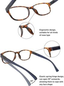 img 2 attached to 👓 Eye-Protection with Style: 5-Pack Vintage Blue Light Blocking Computer Reading Glasses for Women and Men (1.75x, 5 Color Assorted)