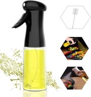 🥗 portable oil sprayer for air fryer cooking, olive oil dispenser spray bottle, reusable oil spray mister for grilling, roasting, baking, bbq, salad – food grade bpa free, 7oz/210ml logo