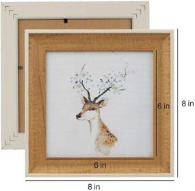 img 3 attached to 🖼️ Wood Grain 6x6 Square Picture Frames: 4 Pack for Baby Pictures, Weddings, Portraits, and Christmas Gifts