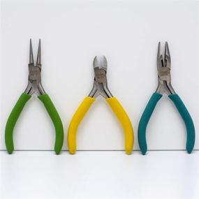 img 1 attached to 🛠️ Versatile 3-Piece Economy Plier Set: Color-Coded Jewelry Making and Repair Kit