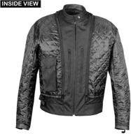 🏍️ enhanced safety & comfort: men's blade motorcycle riding leather ce armor biker ventilated jacket black xl logo