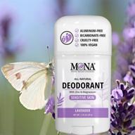 mona brands lavender deodorant: aluminum-free, natural & gentle 2-pack for women & men logo