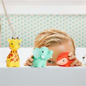 img 3 attached to 🦁 Munchkin Wild Animal Bath Toy Squirts: 8-Pack of Fun Bathtime Play
