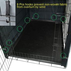 img 2 attached to 🐶 Durable Waterproof Dog Crate Cover - TOPEIUS Cage Cover for 48inch Double Door Wire Crate with Mesh Window