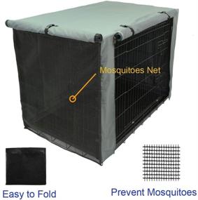 img 1 attached to 🐶 Durable Waterproof Dog Crate Cover - TOPEIUS Cage Cover for 48inch Double Door Wire Crate with Mesh Window