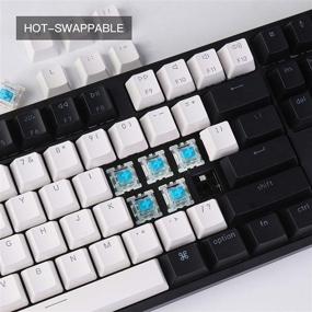 img 3 attached to 🔑 Keychron C1 Hot-swappable Mechanical Keyboard - Gateron Blue Switch, Double-Shot ABS Keycaps, White Backlight, USB Type-C Cable - Tenkeyless 87 Keys - Mac Windows PC Laptop Compatible