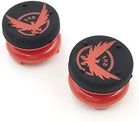 img 2 attached to 🎮 Red Eagle 2PC Thumbstick Cap Cover Set for PS4 Xbox 360 PS3 Controller – Enhance Gaming Precision