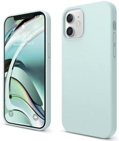 img 4 attached to 📱 elago iPhone 12 & iPhone 12 Pro Case 6.1 inch, Liquid Silicone Full Body Protection, Green + Screen & Camera Protection, Soft Microfiber Lining