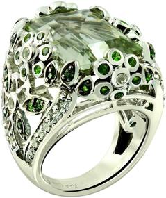 img 4 attached to 💎 Sleek RB Gems Sterling Rhodium Plated Prasiolite Quartz Boys' Jewelry: Superb Style for Young Gentlemen!