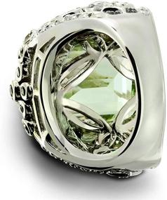 img 3 attached to 💎 Sleek RB Gems Sterling Rhodium Plated Prasiolite Quartz Boys' Jewelry: Superb Style for Young Gentlemen!