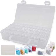 clear plastic diamond painting accessory storage box - rzjzgz 64 grid diamond embroidery box for diy crafts and jewelry drills logo