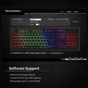 img 1 attached to 💻 Tecware Phantom 87 Key Mechanical Keyboard with RGB LED and Outemu RED Switch: Enhance Your Typing Experience!