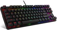 💻 tecware phantom 87 key mechanical keyboard with rgb led and outemu red switch: enhance your typing experience! logo