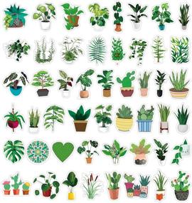 img 2 attached to 🌵 Colorful Set of 100 Cactus & Succulent Vinyl Stickers – Waterproof Decals for Laptop, Bottles, Skateboard, and More. Perfect Gifts for Kids, Girls, and Teens