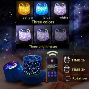 img 2 attached to 🌟 Remote Control Kids Night Light Projector with LED Timer and USB Cable - 360 Degree Rotation Star Light Lamp for Bedroom - Best Gift for Kids - Includes 7 Set of Films