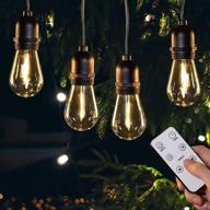 enhance your outdoor space with 52ft dimmable led string lights – waterproof & remote controlled! логотип