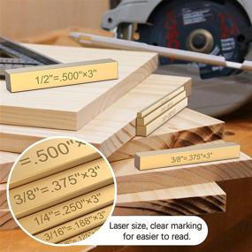 img 1 attached to 📏 Precision Brass Height Gauge Set for Router and Table Saw Accessories - Laser-engraved 5-Piece Marking for Saw Height Measurement