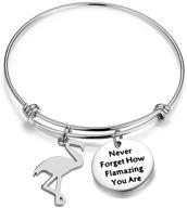 tgbje flamazing flamingo jewelry: an 🔥 expandable bangle bracelet for unforgettable bff gifts logo