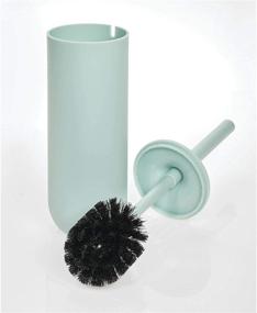 img 2 attached to iDesign Cade Bowl Brush and Holder Set - Bathroom Toilet Cleaning Kit, Matte Soft Aqua, 2 Piece