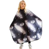 iusmnur professional barber cape for kids - adjustable snap closure hair cutting cape - perfect for salon and home use - 51 x 36 inches (starry sky) logo