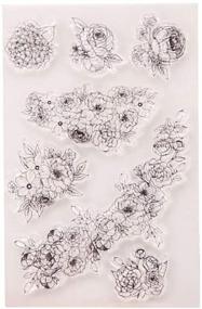 img 4 attached to 🌸 Enhance Your Scrapbook with DIY Beautiful Flowers Leaves Floral Stamp Rubber Clear Stamp/Seal