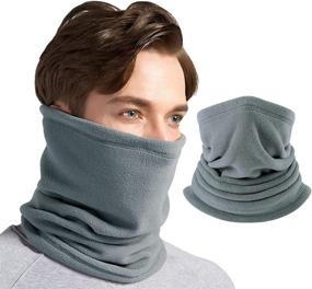 img 4 attached to Stay Warm and Stylish: CUIMEI Fleece 🧣 Neck Warmer Gaiter, Perfect Women's Scarves & Wraps Accessories