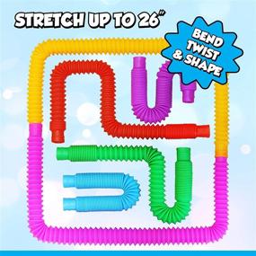 img 3 attached to 🧩 Playkidz Pop Tubes Sensory Toys: Fun and Educational Fine Motor Skills Toddler Toys for Kids and Adults, 7.5" Diameter, Stretches Up to 26