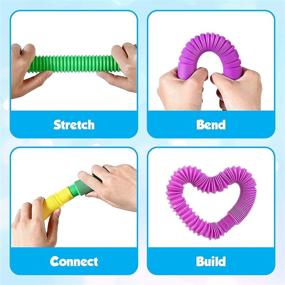 img 2 attached to 🧩 Playkidz Pop Tubes Sensory Toys: Fun and Educational Fine Motor Skills Toddler Toys for Kids and Adults, 7.5" Diameter, Stretches Up to 26