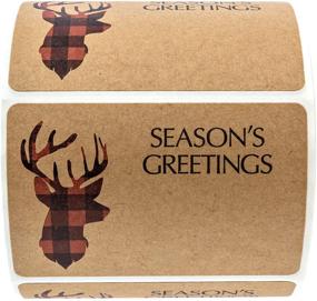 img 3 attached to Buffalo Plaid Christmas Stickers / 2&#34